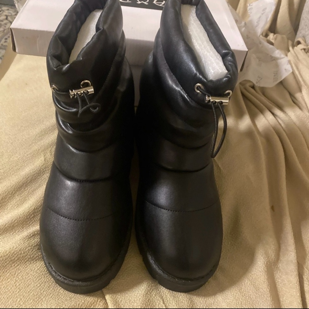 NEW Black Ankle Boots with Buckle Detail